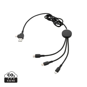 6-in-1 kaapeli valollisella logolla