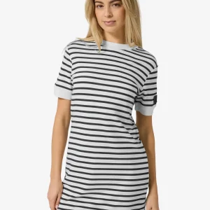 NAISTEN CASUAL STRIPE BIO DRESS - RAIDALLINEN MEKKO