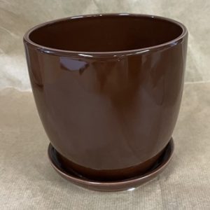 Keramiikkaruukku ruskea +alunen Q15cm 3327